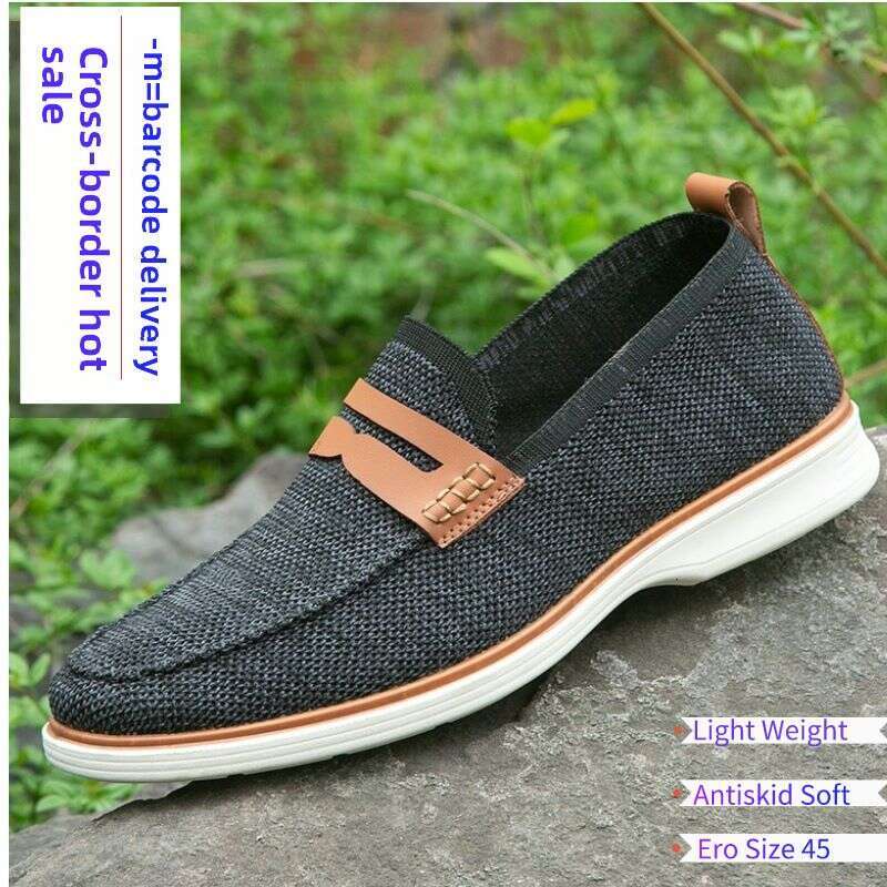Cross-border 2024 New Business Casual Loafers Lightweight Men's Slip-on Motoring Shoes Euro 45