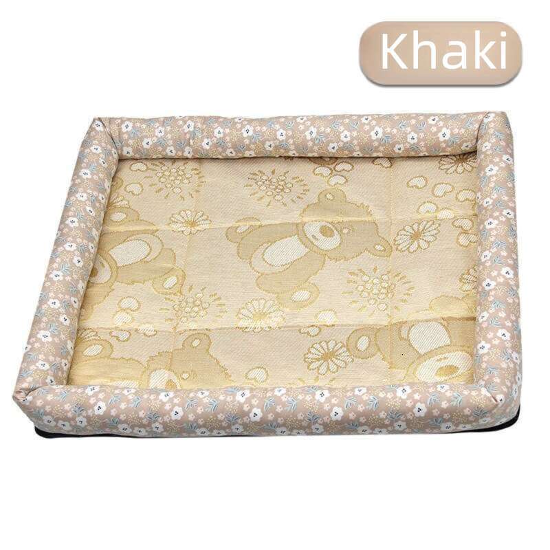 Pet Cooling Mat Dog Cat Sleeping Pad Cool Ice Silk Moisture-proof Mattress Cushion Summer Small Animal Cold Bed 5 sizes