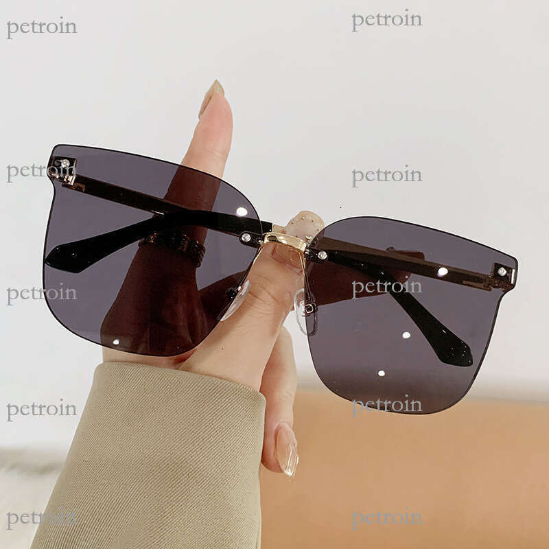 New Trendy Frameless High-End for Women TikTok Hot-Selling Fashion Ins UV Protection Sunglasses