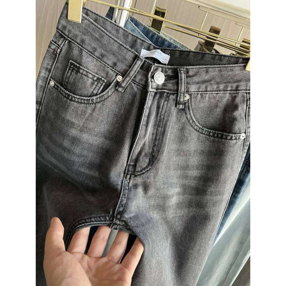 Z1975 straight height waist long jeans 2025 traf Autumn/Winter New Wash Product y2k Classic Jeans for women