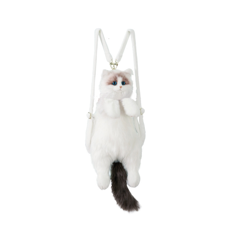 2025 Autumn New Women's Shoulder Bag Couple Bag Cloth Doll Cat Backpack Plush Toy Doll Birthday Gift Autumn New Designer Backpack