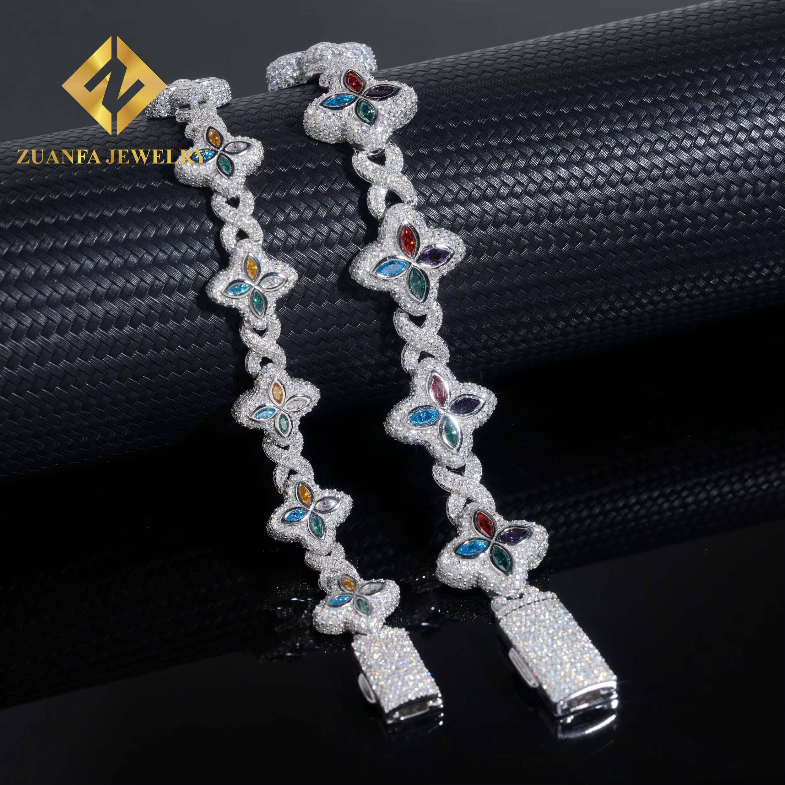 Luxury Hot Sale VVS Iced Out Moissanite Pass Diamond Test 925 Silver Gold Plated Hip Hop Cuban Link Chain Necklace Fine Jewelry