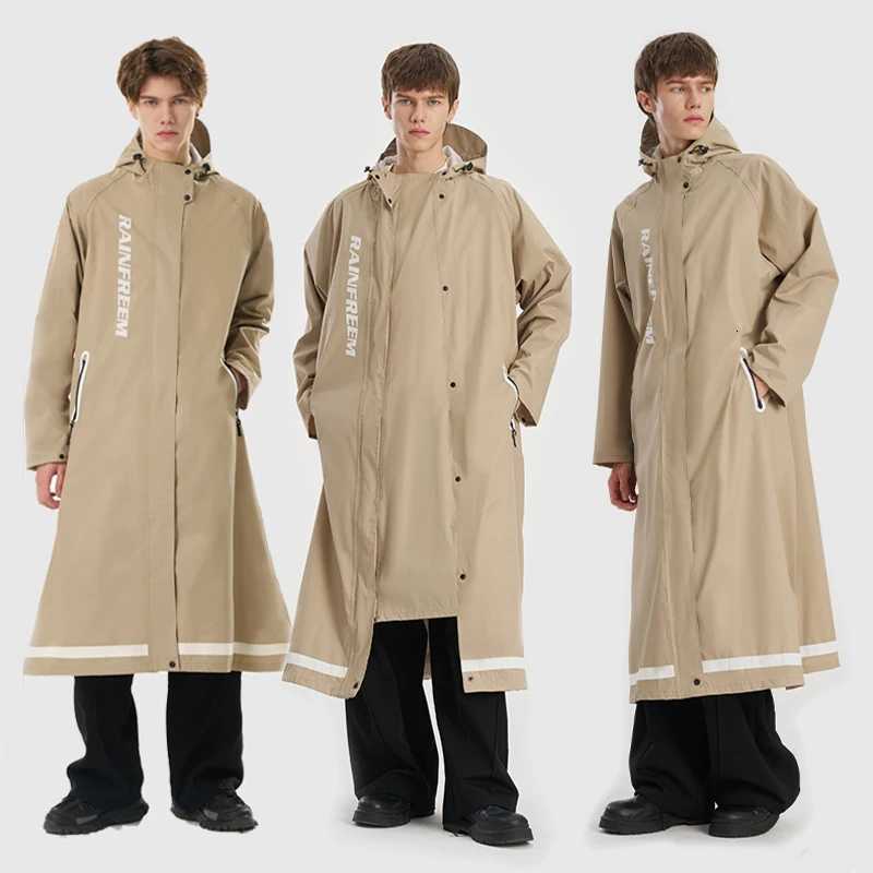 Womens Full Body Rain Proof Poncho Motorcycle Rider Electric Bicycle Mens Raincoat Girl One-piece Windbreaker Style Raincoat Y250814