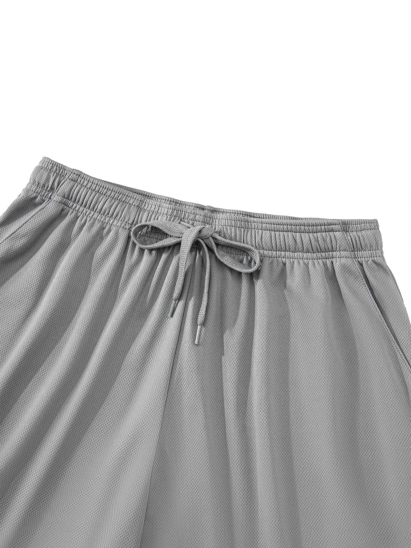 Two mens casual sports shorts quick drying active training running shorts equipped with elastic waistband and drawstring Y250814