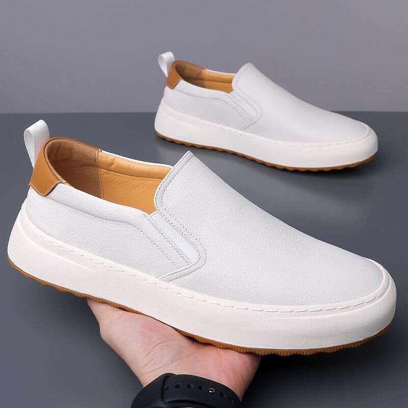 2025 Spring New Style Men's Casual Board Comfortable, Versatile, Breathable, Le Fu One Step Lazy Shoes