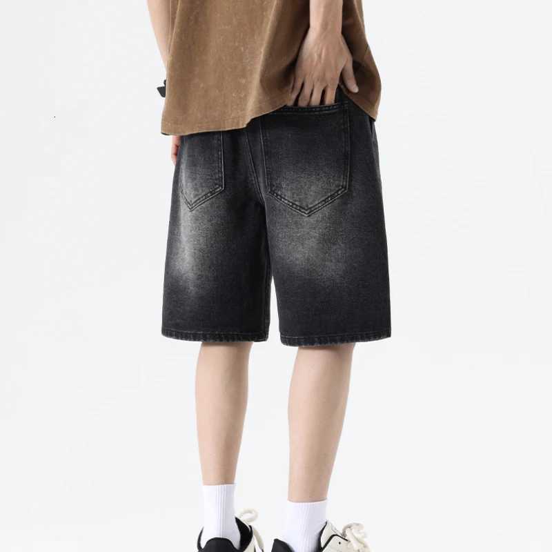 Summer Men Popular Daily Simple Shorts Male Classic Knee Lenght Denim Short Pants Comfortable Elastic Waist Casual Short Jeans Y250814