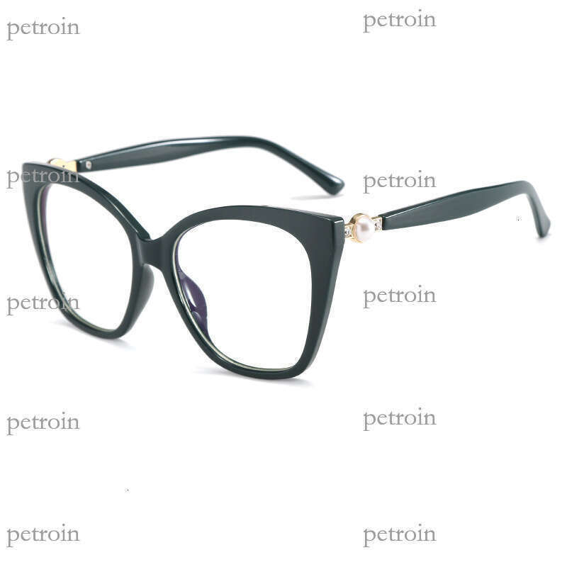 New Fashion Cat Eye Blue Light Blocking Glasses, Versatile Trendy Plain Glasses with Prescription Frames