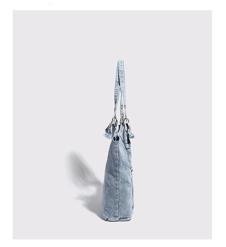 Autumn New Women's Shoulder Bag Retro Vintage Vintage Style Denim Armpit Bag Spicy Girl Fashion Shoulder Bag Women's Niche Bag Autumn New De