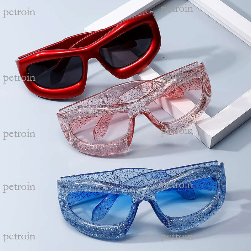 New Large Frame Y2K Wraparound Fashion UV400 Futuristic Style Sunglasses