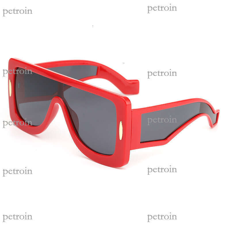 Large Frame One-Piece Personality Hip-Hop for Women, Avant-Garde Trendy Cyberpunk UV Protection Sunglasses