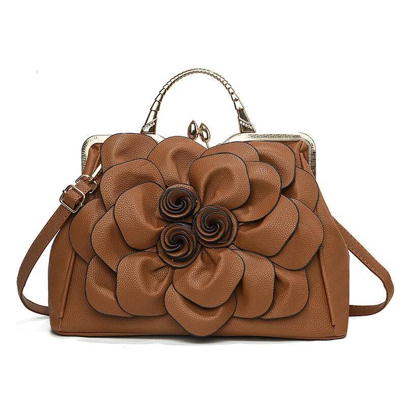 Elegant Fashion Flower Women's Bridal Wedding Atmospheric Handbag Large Capacity Shoulder Crossbody Bag