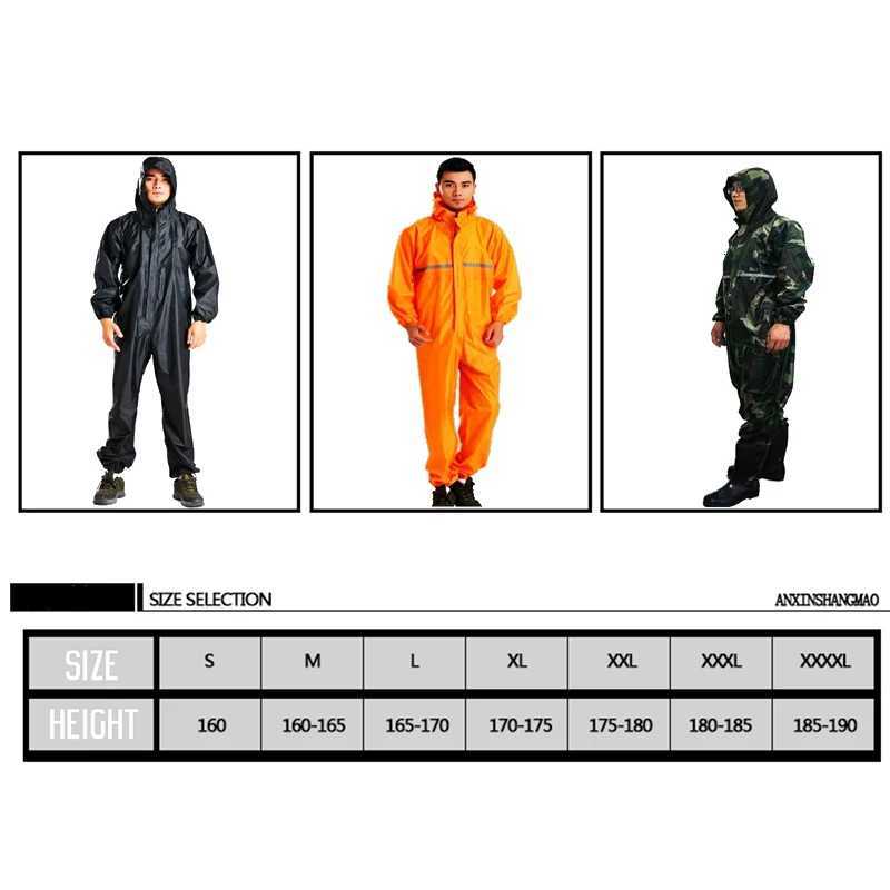 One-piece Raincoat Men Waterproof Jumpsuit One-piece Rain Poncho Women Seamless Raincoat All-in-one Rain Gear Hooded Rain Suit Y250814