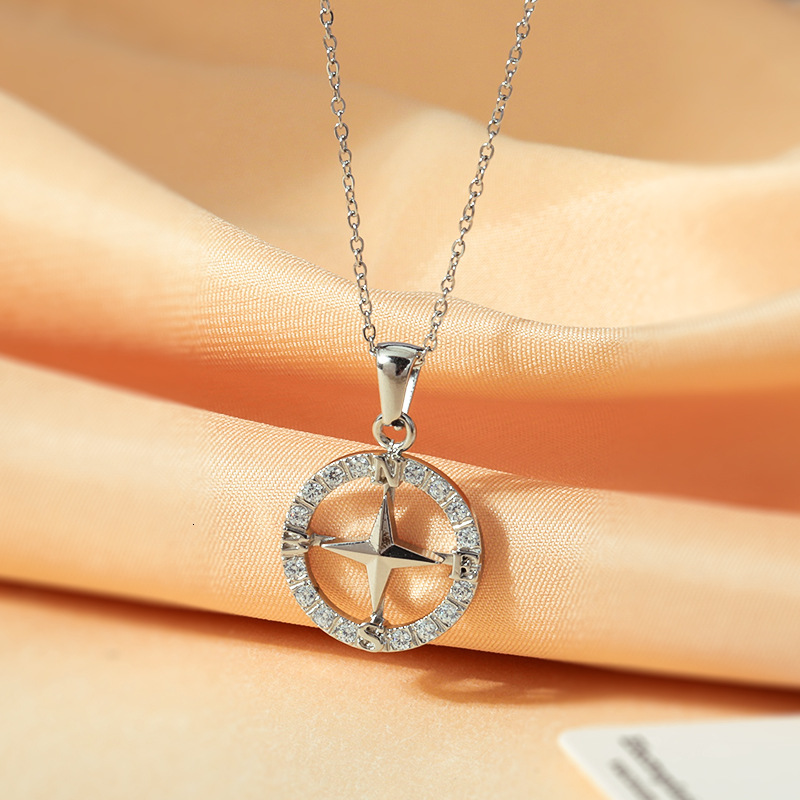 Punk Style Hip-Hop Anchor Simple Necklace Non-Fading Women Summer High-End Zircon Exaggerated Jewelry for Women
