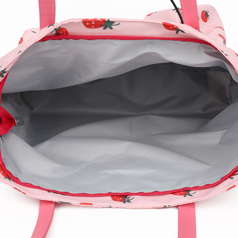 Floral white and pink butterfly print tote bag, adding a touch of freshness to your travels 307 Water Bottle Bag