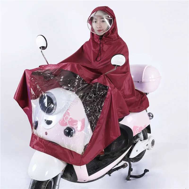 1PC Universal Waterproof Hooded Raincoat Rain Cape Coat Poncho for Mobility Scooters Motorcycle Motorbikes Bicycle Bike Y250814