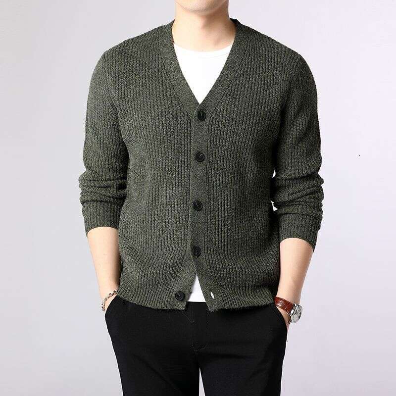 2025 New Fashion Brand Sweater Men Cardigan Thick Slim Fit Jumpers Knitwear Warm Winter Korean Style Casual Clothing Male