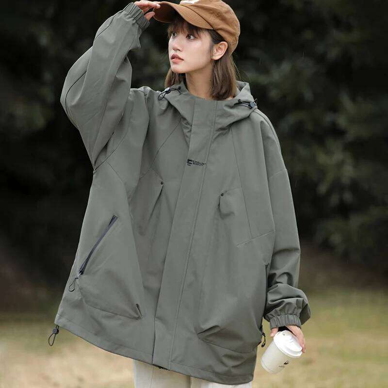 New Waterproof Hiking Women Windproof Sports Coat Hooded Windbreaker Jackets Men Outdoor Ride Climbing Running Jacket