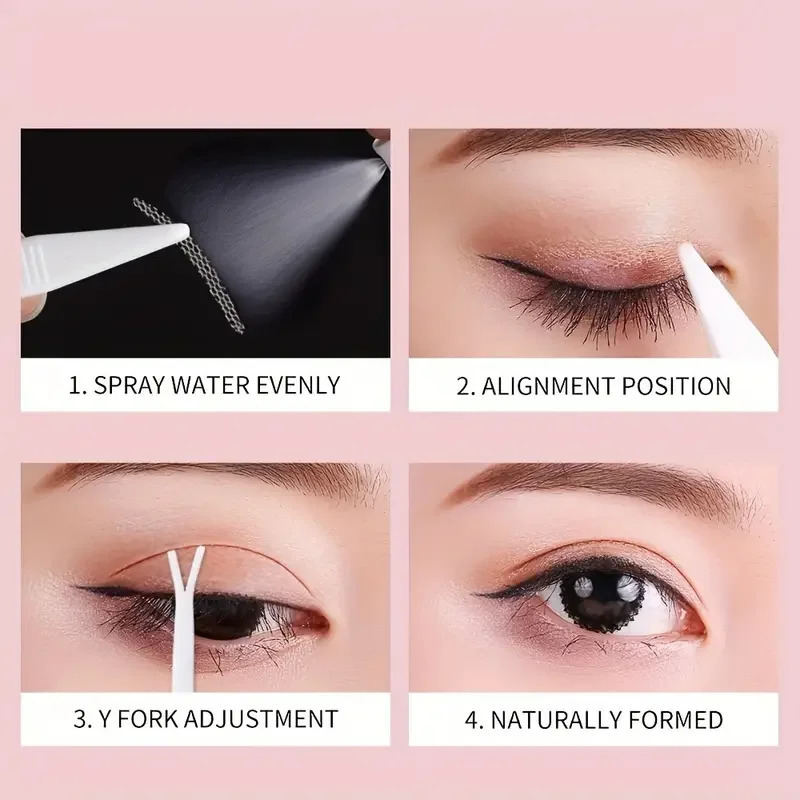 300Pcs Water-activated Eyelid Tape Sticker Double Fold Self Adhesive Eyelid Tape Stickers Makeup Clear Beige Invisible Tool 250811