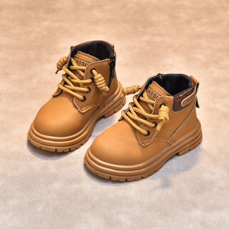 Child Shoes Short Ankle Snow Boots Kid Boots Kidsnest Boy Girl Fashion Soft PU Leather Warm Toddlers Children Boots US 5C-12.5C