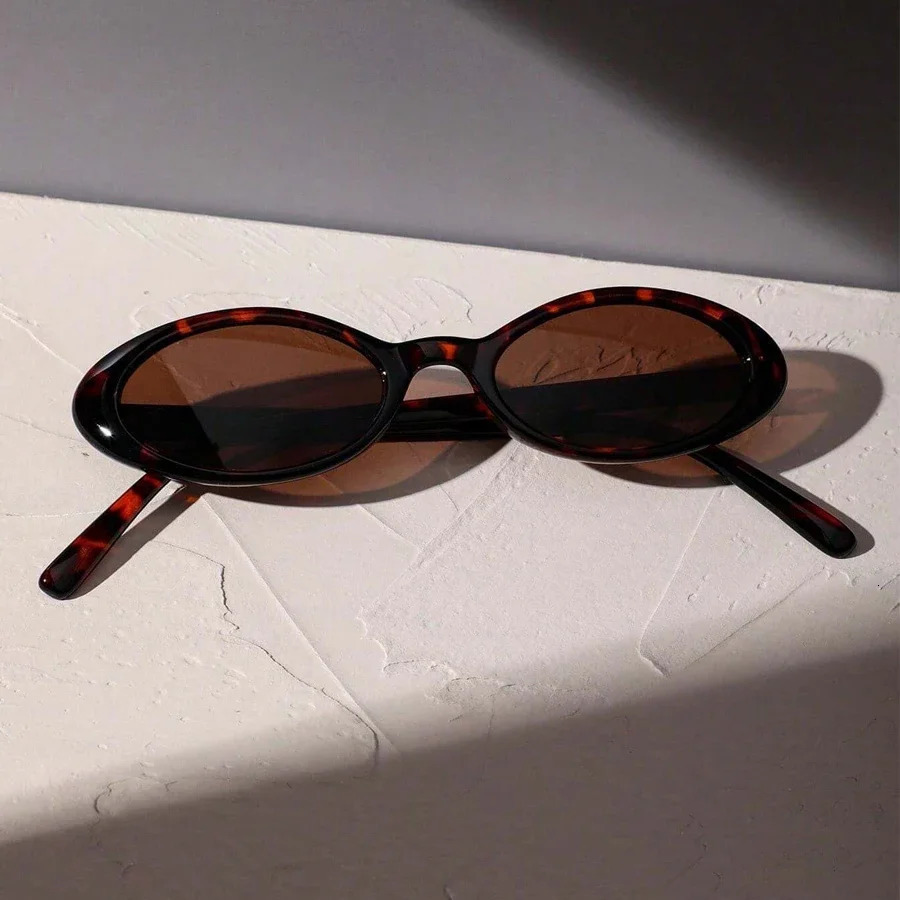 Sexy Small Oval Womens Sunglasses 2025 Fashion Leopard Brown Sun Glasses Female Retro Colorful Shade Eyeglass 250804