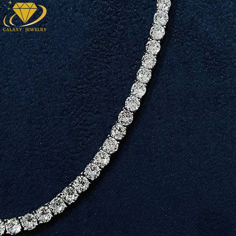 5MM Fashion Necklace Jewelry 925 Silver VVS Moissanite Diamond Tennis Chain Bracelet For Men Women
