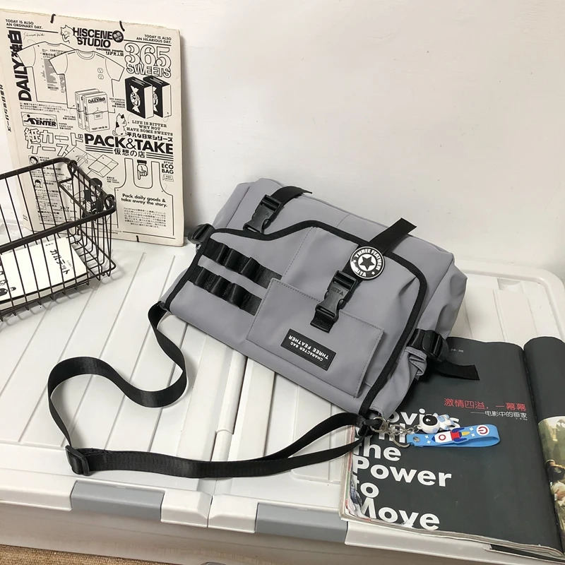 Unisex Nylon Fabric Messenger Bags Multi Pockets Large Capacity Shoulder Shopper Tote Bag Student School Satchels Female Handbag 250809