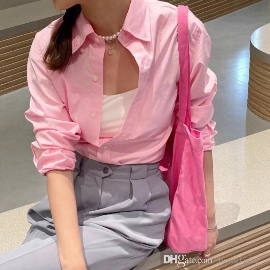 American Casual Designer Blouses Early Autumn Womens Loose Lapel Neck Shirts Colorful Embroidery Women Fashion Long Sleeve Blouses