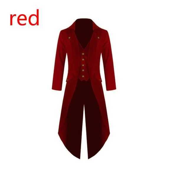 Gentlemen Mens Coat Fashion Steampunk Vintage Tailcoat Jacket Gothic Victorian Frock Coat Mens Uniform Costume W250815