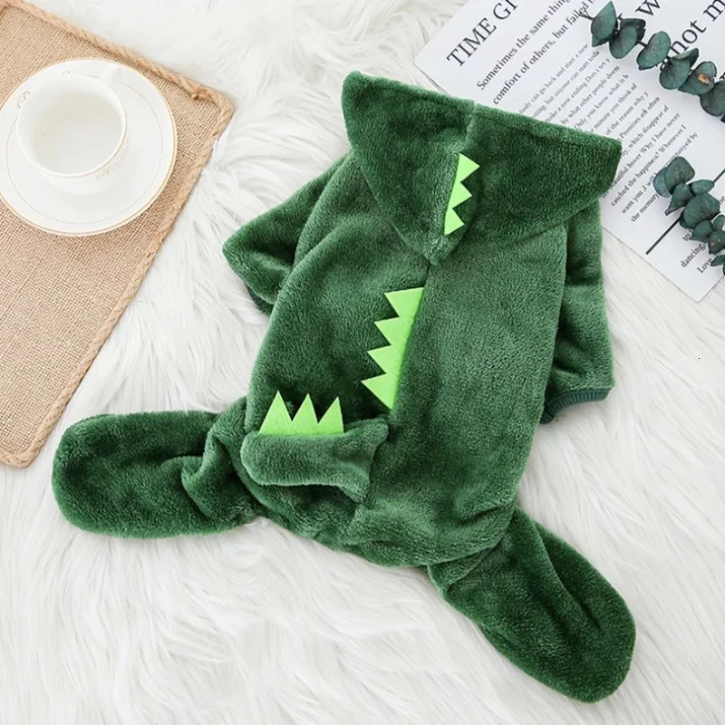 Pet Dog Clothes Dinosaur Shape Warm Fleece Jumpsuits for Small Medium Dogs Puppy Hoodies Chihuahua Yorkshire Costume Coats 250814