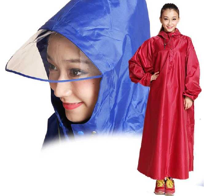 Men Women Bicycle Thick Long Rain Poncho with Sleeves E-bike Fishing Rain Ponchos mujer Long Raincoat Woman Man capa de chuva Y250814