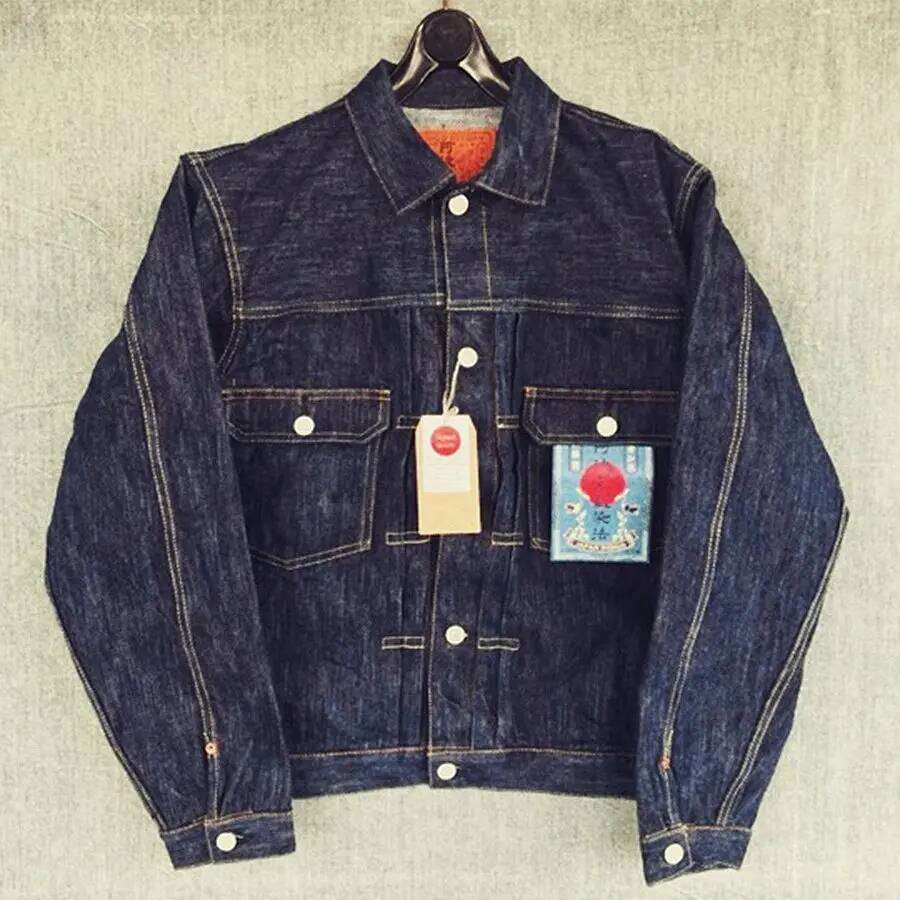 Designer Clothing 2025 STUDIO D'artisan Apo Blue Denim Jacket 15Oz Heavy