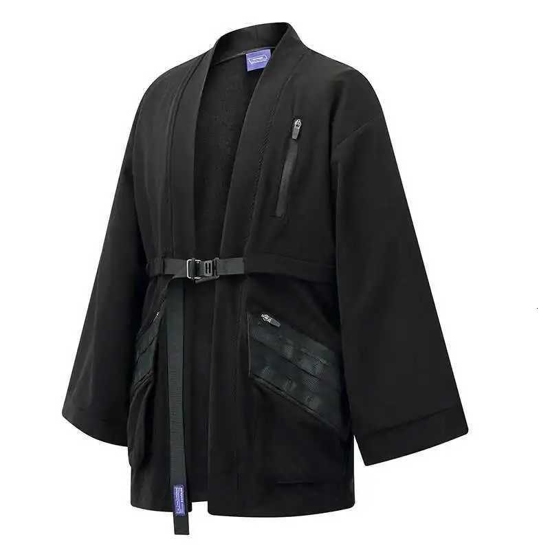 HKSH Spring Autumn New Functional Ninja Taoist Robe Long Sleeve Loose Coat Punk Dark Windbreaker Mens Trendy Chic Techwear HK068 W250815