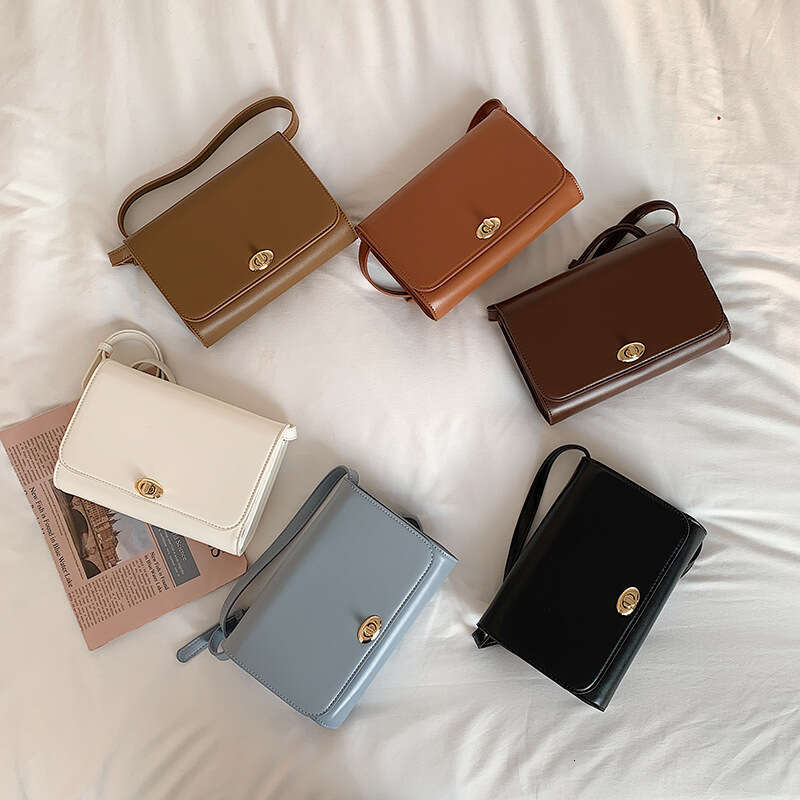 2025 Korean Bags Designer Women Style Commuter Flip Small Square Soft Leather Simple Fashion Shoulder Crossbody Bag for Women with High-end Feel