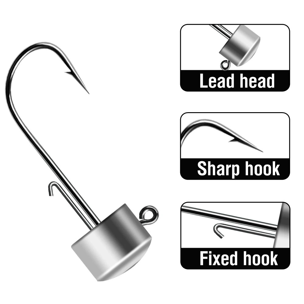 Ned Rig Jig Heads Fishing Hooks 20pcs Mushroom Head 2514g High Carbon Steel Tackle for Soft Plastic Baits 250807