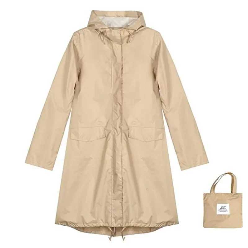 Women New Stylish Raincoat Women Rain Poncho Coat Outdoor Tourist Lightweigh Waterproof Zipper Ladies Rainwear Y250814