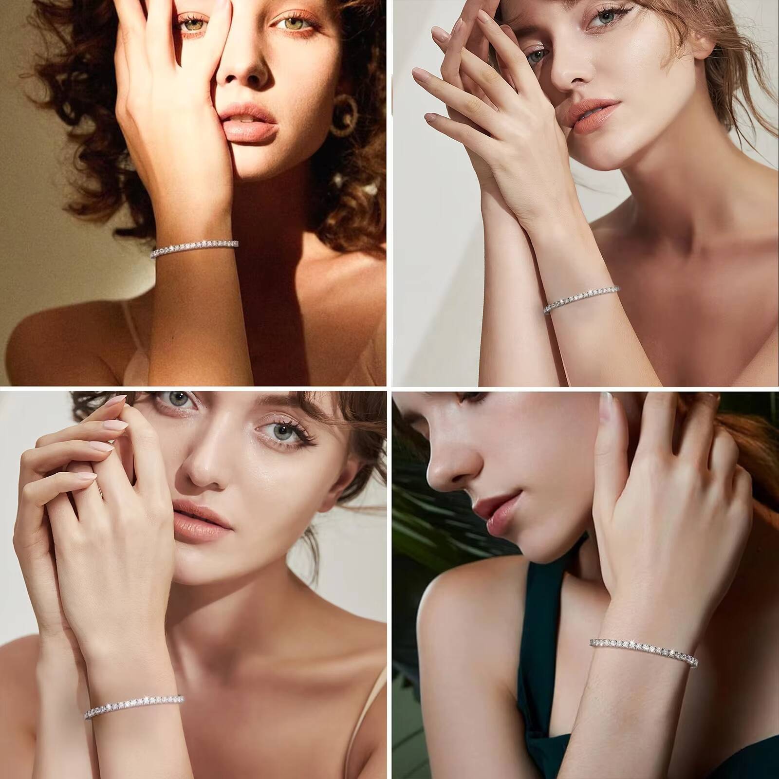 Wholesale Tennis Chain Drop Shipping Iced Out Necklace 925 Silver VVS Moissanite Men Women Fine Jewelry Bracelet