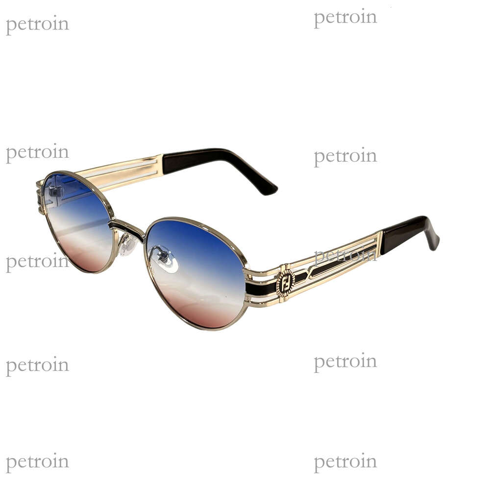 New Oval Fashion Gradient Sunglasses Men and Women Anti-UV Trendy Glasses