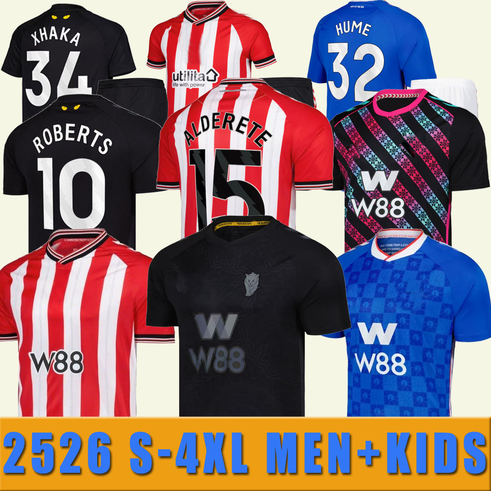 2025 2026 S-4XL sunderland Soccer JerseyS ALDERETE Matchday Soccer Jerseys BELLINGHAM BLACK CATS SIMMS ROBERTS CLARKE 2025 Football Shirt