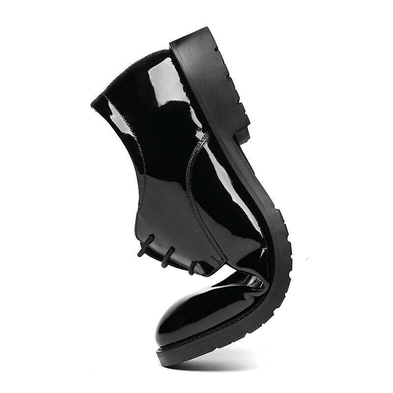 New dress bright patent men business British style pointy wedding party performance leather men's shoes