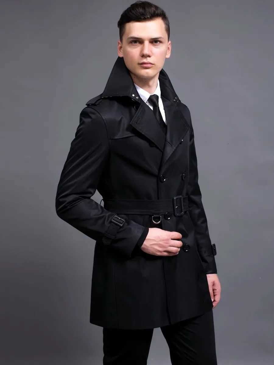 CHAOJUE New Mens Trench Coat England Quality Beige Trenchcoat Plus Size 6XL Mens Trench Coat Slim Fit Jacket For Gift W250815