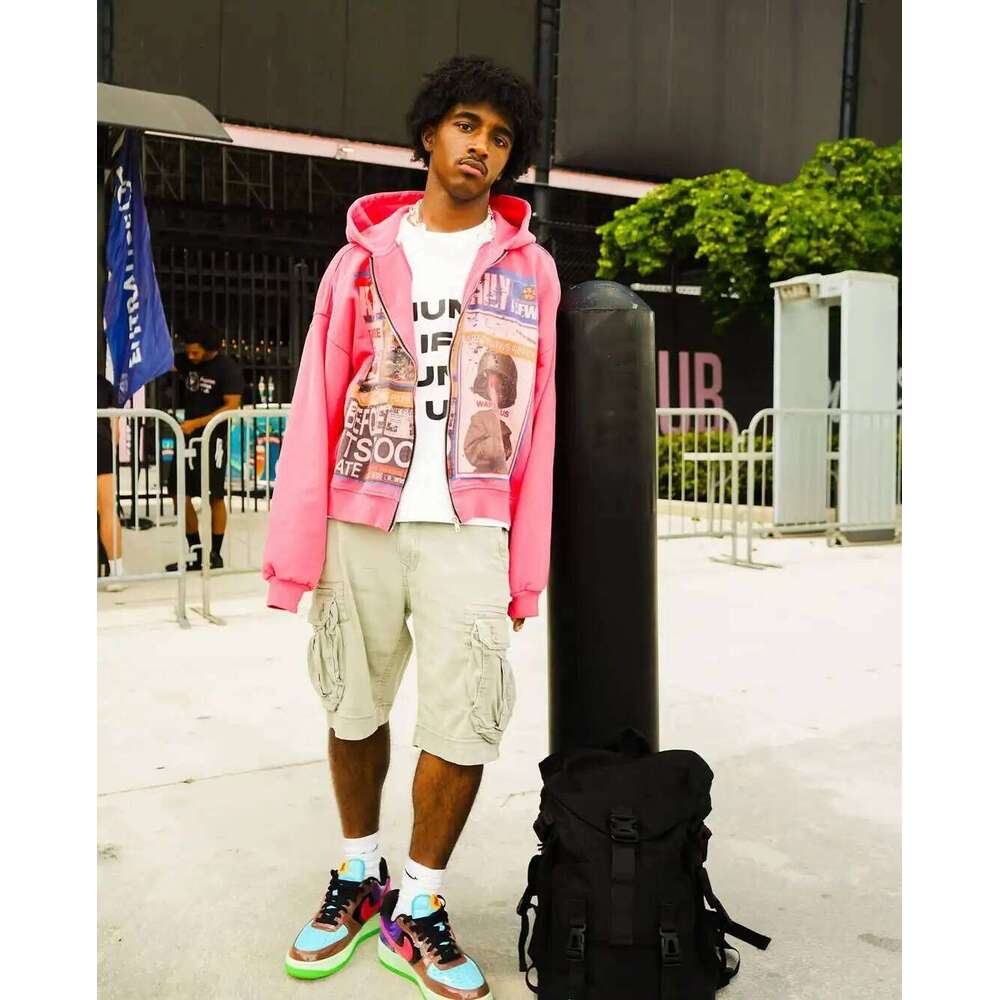 Designer Clothing 2025 American Haruku Trendy Printed Hoodie Y2k Gothic Streetwear Men And Women Zipper Hooded Casual Sportswear Demon Slayer