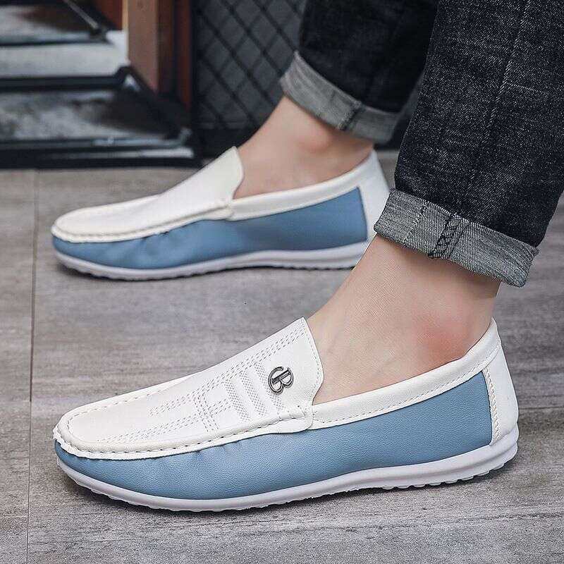 Summer New Trend Casual White Bean Versatile Set Foot Leather Soft Sole Lefu Men's Shoes