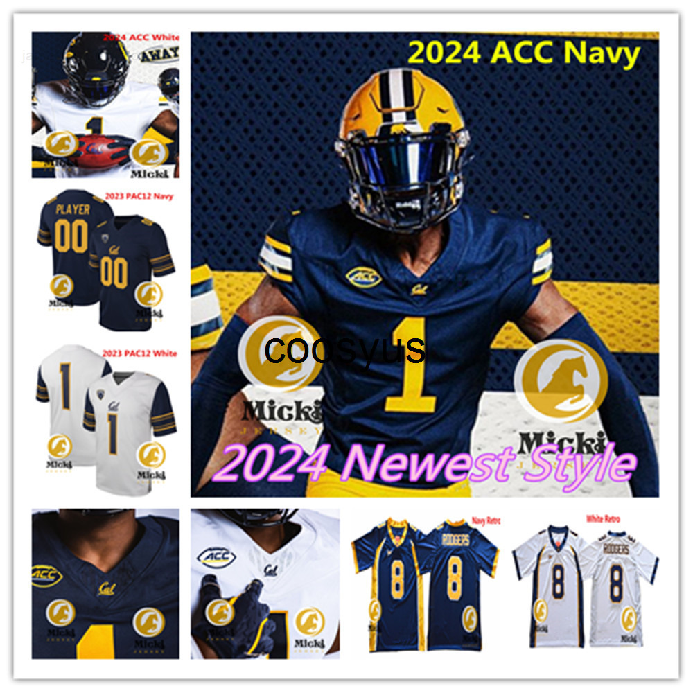 2026 Aaron Rodgers Cal Bears Jersey Tony Gonzalez Keenan Allen 28 Patrick Laird 59 Jordoun Kunaszyk Custom California Golden Bears Football Jerseys