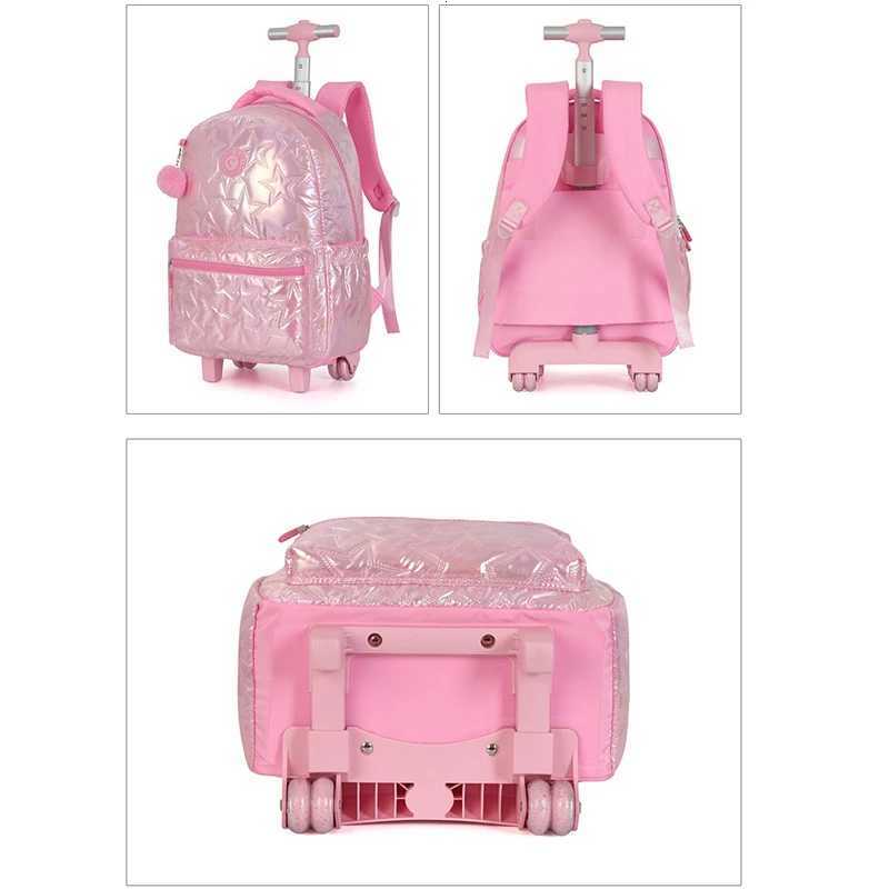 3pcs/Set Children Rolling Luggage Backpack For Teenagers Girls Travel Trolley School Bags With Wheels Students Wheeled Backpack X250815