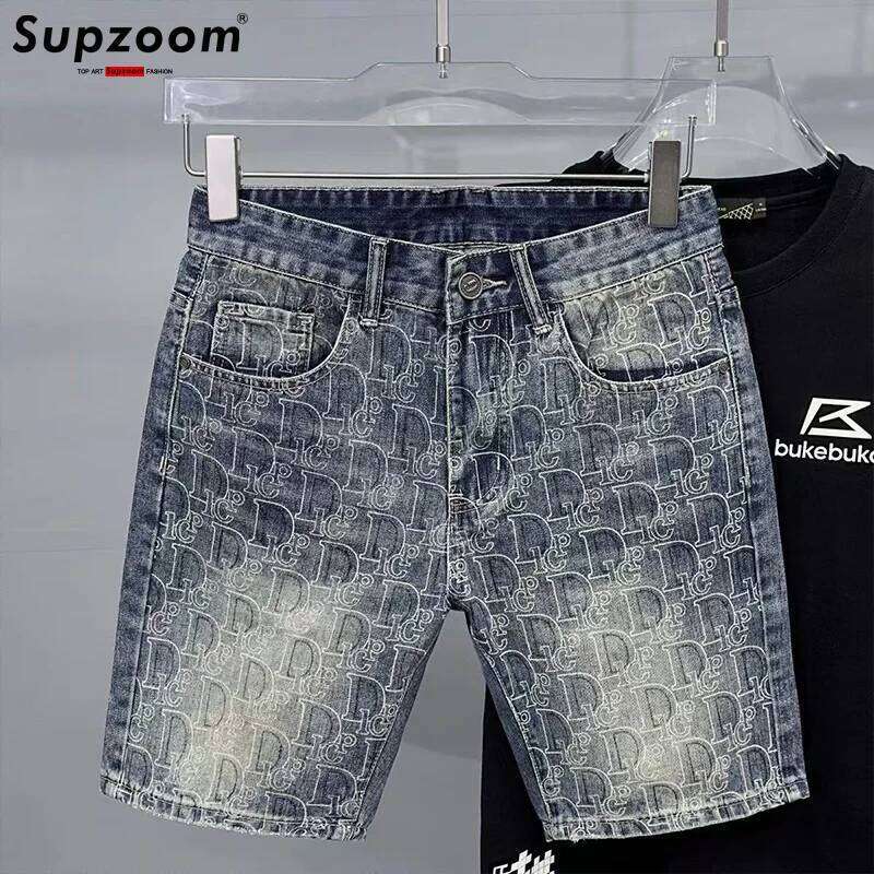 Supzoom New Arrival Hot Sale Fashion Summer Zipper Fly Stonewashed Casual Cargo Patchwork Cotton Denim Pockets Jeans Shorts Men