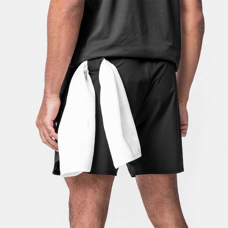 Mens Quick-Dry Breathable 2025 Summer New Athletic Training Shorts with Zip Pocket for Running Gym Workout Y250814