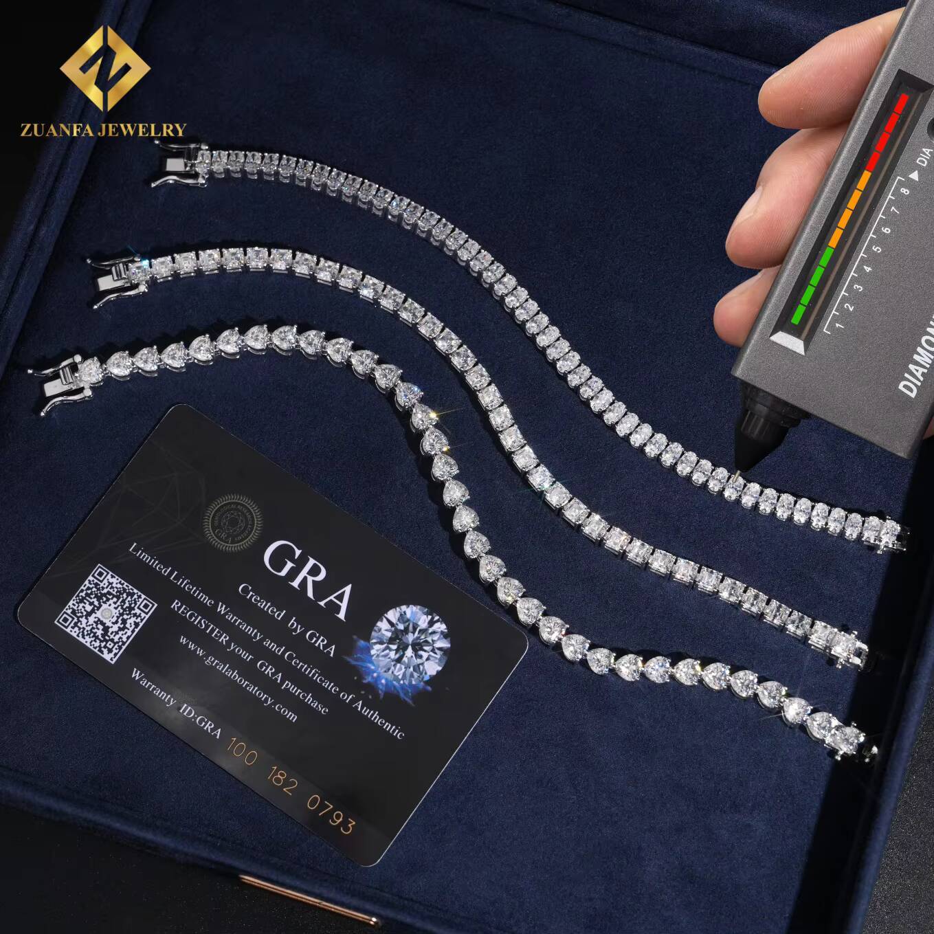 New Trendy Luxury Design Bracelets for Women Iced Out With Moissanite Diamond Charm Tennis Bracelet