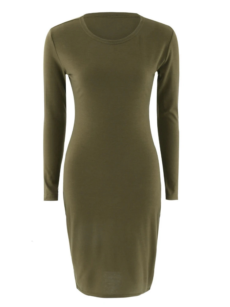 Sexy Elegant Dress Short and Long Sleeve Solid Color Midi Bodycon Dress Women Skinny Slim Pencil Dress Club Party Vestidos 250808