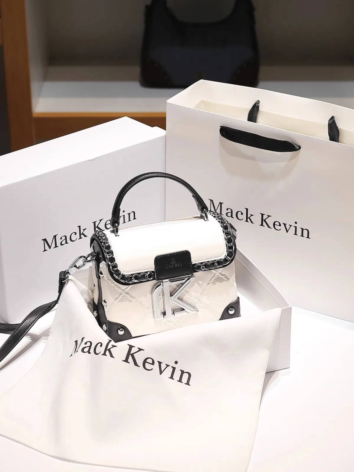 2025 New Fashion And Popular Square Handbag With Contrast Color Women's High Quality Leather Crossbody Bag For Evening Party