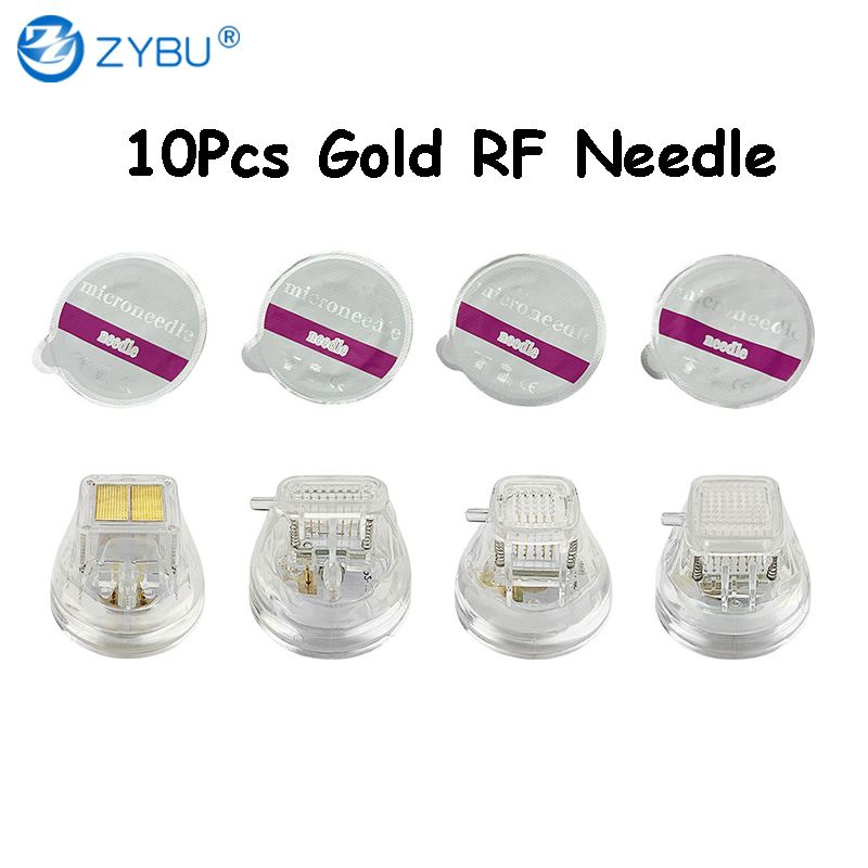 Fraction RF Micro Needling Cartidge Accessories: Premium Gold Tipped Nano Pins (10/25/64) Assortment Pack of 10pcs